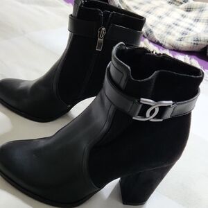 Limelight Black Heeled Boots